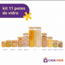 Mega Kit 11 Potes Herméticos Premium – Organização, Conservação e Praticidade para Sua Cozinha