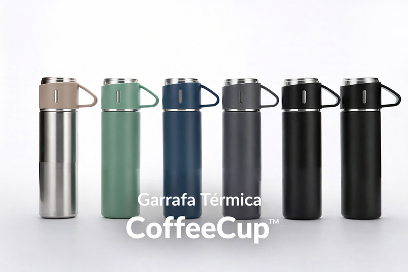 Garrafa Térmica CoffeCup-  Aço Inoxidável com 3 xícaras 500ml
