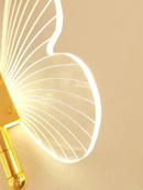 Dourado Pendente Led Borboleta 3 Cores em 1 Luz Luminária De Teto Do Quarto Iluminação Criativo