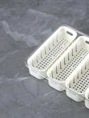 Caixa Organizadora de Alimentos Transparente Geladeira Empilhável Multiuso com Divisórias