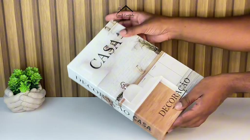 Kit Livro Caixa Decorativo Casa Mais – Porta-Objetos Elegante (3 Unidades)