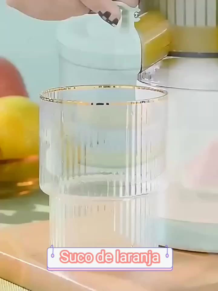 Espremedor Elétrico Laranja Limão Frutas Fazer Sucos Recarregável Usb Cozinha