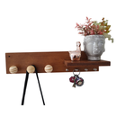 Porta Chaves Hall de Entrada com 3 Cabideiros e Prateleira em madeira Cores