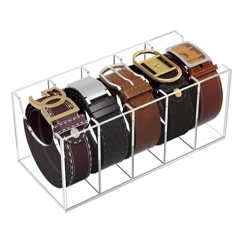 Organizador De Cintos Em Acrilico para 6 compartimentos