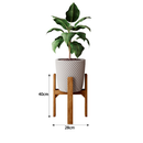 Suporte Legs para Vaso Cachepot em Madeira Pinus 55cm /40cm com Vaso de Plantas