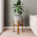 Suporte Legs para Vaso Cachepot em Madeira Pinus 55cm /40cm com Vaso de Plantas