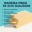 Prateleira de Madeira Suspensa com Cordas Nicho Decorativo