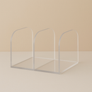 Organizador de Bolsas com 3 Divisões em Acrílico Transparente Preto Branco