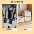 Caixa de armazenamento de algodão de roupas grande cremalheira tecido cesta dobrável quarto