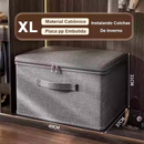 Caixa de armazenamento de algodão de roupas grande cremalheira tecido cesta dobrável quarto