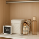 Organizador de Bolsas com 3 Divisões em Acrílico Transparente Preto Branco