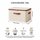 Caixa de armazenamento de algodão de roupas grande cremalheira tecido cesta dobrável quarto