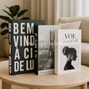 Kit Livro Caixa Decorativo Casa Mais – Porta-Objetos Elegante (3 Unidades)