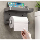 Suporte Porta Papel Higiênico Parede Adesivo Prateleira Celular Lenço Umedecido Banheiro