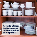Kit Organizadores de Armario Aramado Cozinha Prateleira Pratos Copos Armário