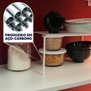 Kit Organizadores de Armario Aramado Cozinha Prateleira Pratos Copos Armário