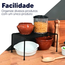 Kit Organizadores de Armario Aramado Cozinha Prateleira Pratos Copos Armário