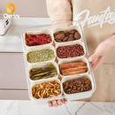 Caixa Organizadora de Alimentos Transparente Geladeira Empilhável Multiuso com Divisórias