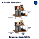 Kit Organizadores de Armario Aramado Cozinha Prateleira Pratos Copos Armário