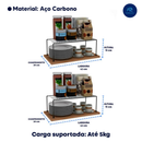 Kit Organizadores de Armario Aramado Cozinha Prateleira Pratos Copos Armário