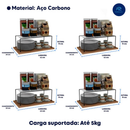Kit Organizadores de Armario Aramado Cozinha Prateleira Pratos Copos Armário