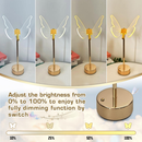 Candeeiro de mesa borboleta, luz noturna nórdica para quarto bivolt 3cors