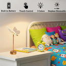 Candeeiro de mesa borboleta, luz noturna nórdica para quarto bivolt 3cors