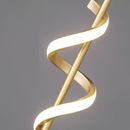 Arandela LED Espiral 40cm Dourado 10W 3000K Bivolt Parede Moderna – NÃO Recarregável / precisa ligar na tomada