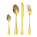 Faqueiro Elegance Gold Inox 24 Peças Polido – Talheres Polidos Premium com Maleta