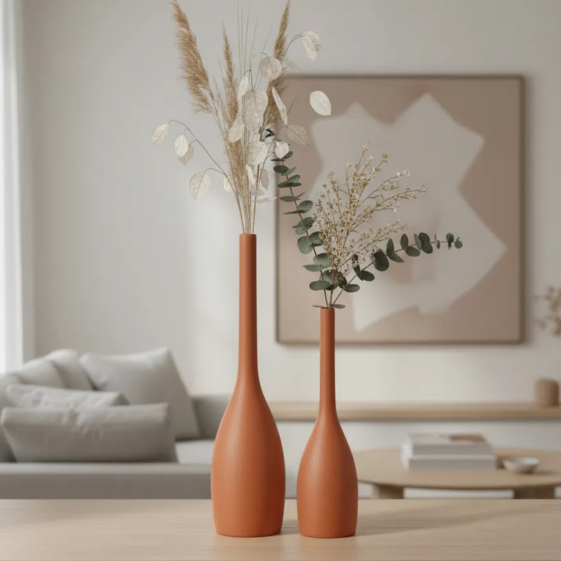 Vaso Garrafa Decorativo Colonial em Cerâmica Premium – Casa Mais