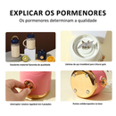 Mini Juicer Liquidificador Portátil Copo Caneca 500ml e 450ml Com 10 Lâminas, Tampa, Canudo e Copo