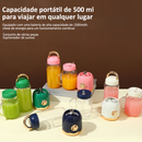 Mini Juicer Liquidificador Portátil Copo Caneca 500ml e 450ml Com 10 Lâminas, Tampa, Canudo e Copo
