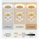 Lustre de Cristal 3 Cores, Lustre para Sala de Jantar e Quarto Moderno de Cristal 110V/220V -O16