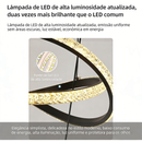 Lustre de Cristal 3 Cores, Lustre para Sala de Jantar e Quarto Moderno de Cristal 110V/220V -O16
