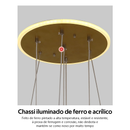 Lustre de Cristal 3 Cores, Lustre para Sala de Jantar e Quarto Moderno de Cristal 110V/220V -O16