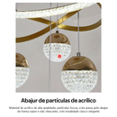 Lustre de Cristal 3 Cores, Lustre para Sala de Jantar e Quarto Moderno de Cristal 110V/220V -O16