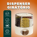 Dispenser Rotativo 6 Compartimentos 360º Graus Grãos Cereais Alimentos Hermético Armazenagem Moderno