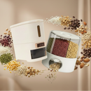 Kit 2 Unidades 1 Pote Giratório + 1 Balde Dispenser De Arroz 5kg Copo Medidor Armazenamento Cereais