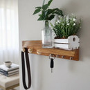 Porta Chaves Hall de Entrada com 3 Cabideiros e Prateleira em madeira Cores