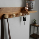 Porta Chaves Hall de Entrada com 3 Cabideiros e Prateleira em madeira Cores