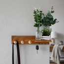 Porta Chaves Hall de Entrada com 3 Cabideiros e Prateleira em madeira Cores