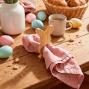 Argolas Porta-Guardanapo Coelho de Páscoa Casa Mais – Madeira Natural (6 unidades) 