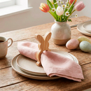 Argolas Porta-Guardanapo Coelho de Páscoa Casa Mais – Madeira Natural (6 unidades) 