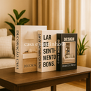 Kit Livro Caixa Decorativo Casa Mais – Porta-Objetos Elegante (3 Unidades)