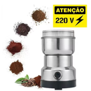 Moedor de especiarias elétrico 110V/220V, com 4 lâminas de aço inoxidável, para uso doméstico.