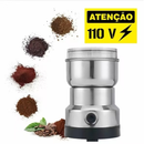 Moedor de especiarias elétrico 110V/220V, com 4 lâminas de aço inoxidável, para uso doméstico.