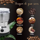 Moedor de especiarias elétrico 110V/220V, com 4 lâminas de aço inoxidável, para uso doméstico.