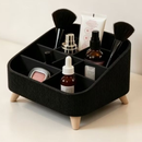 Organizador de Maquiagem com Divisórias Porta Cosméticos Pés Bege Branco Preto Luxo Elegante