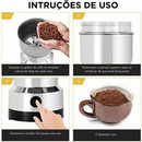 Moedor de especiarias elétrico 110V/220V, com 4 lâminas de aço inoxidável, para uso doméstico.