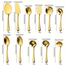 Conjunto Elegance Gold Home Utensílios Pólido – 11 Peças em Aço Inoxidável 
